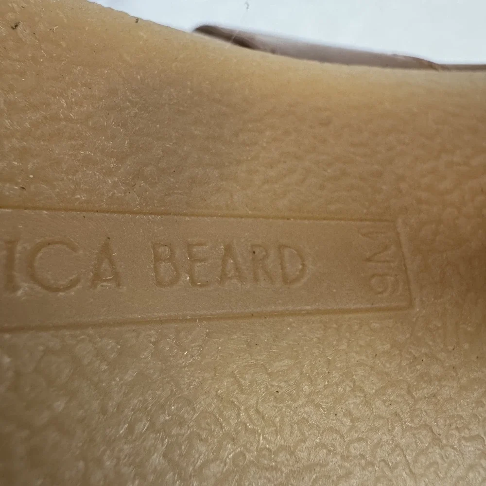 New Womens Veronica Beard Garrick Brown Leather Platform Slide Sandals Size 9 M - Picture 8 of 8